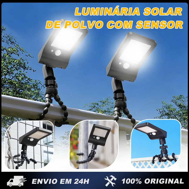 Lâmpada Solar Decorativa 3 Modos, LED Jardim Impermeável