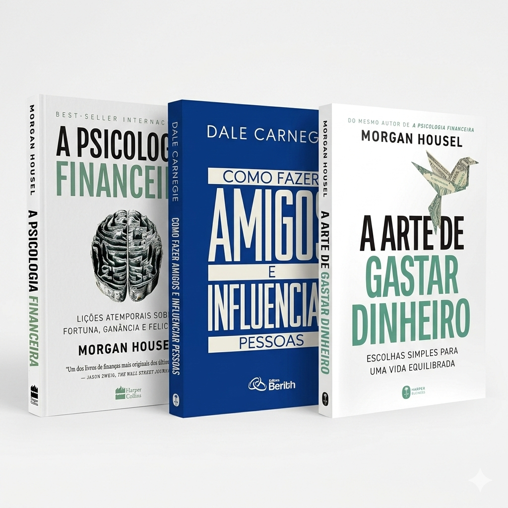 Kit Como Fazer Amigos e Influenciar Pessoas + A Psicologia Financeiras + A Arte de Gastar Dinheiro em Oferta na Shopee