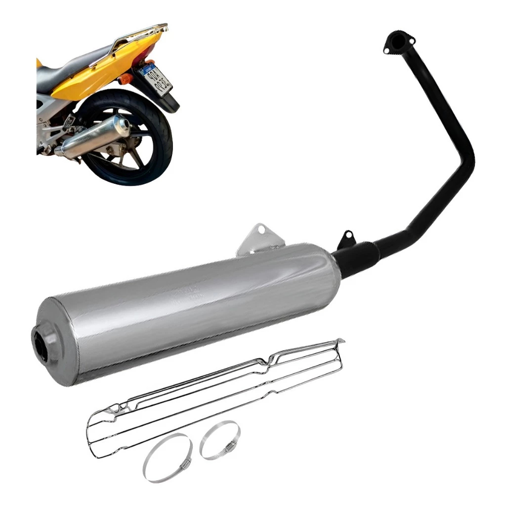 Escapamento Com Protetor Original Cbx250 Twister 2001 A 2008
