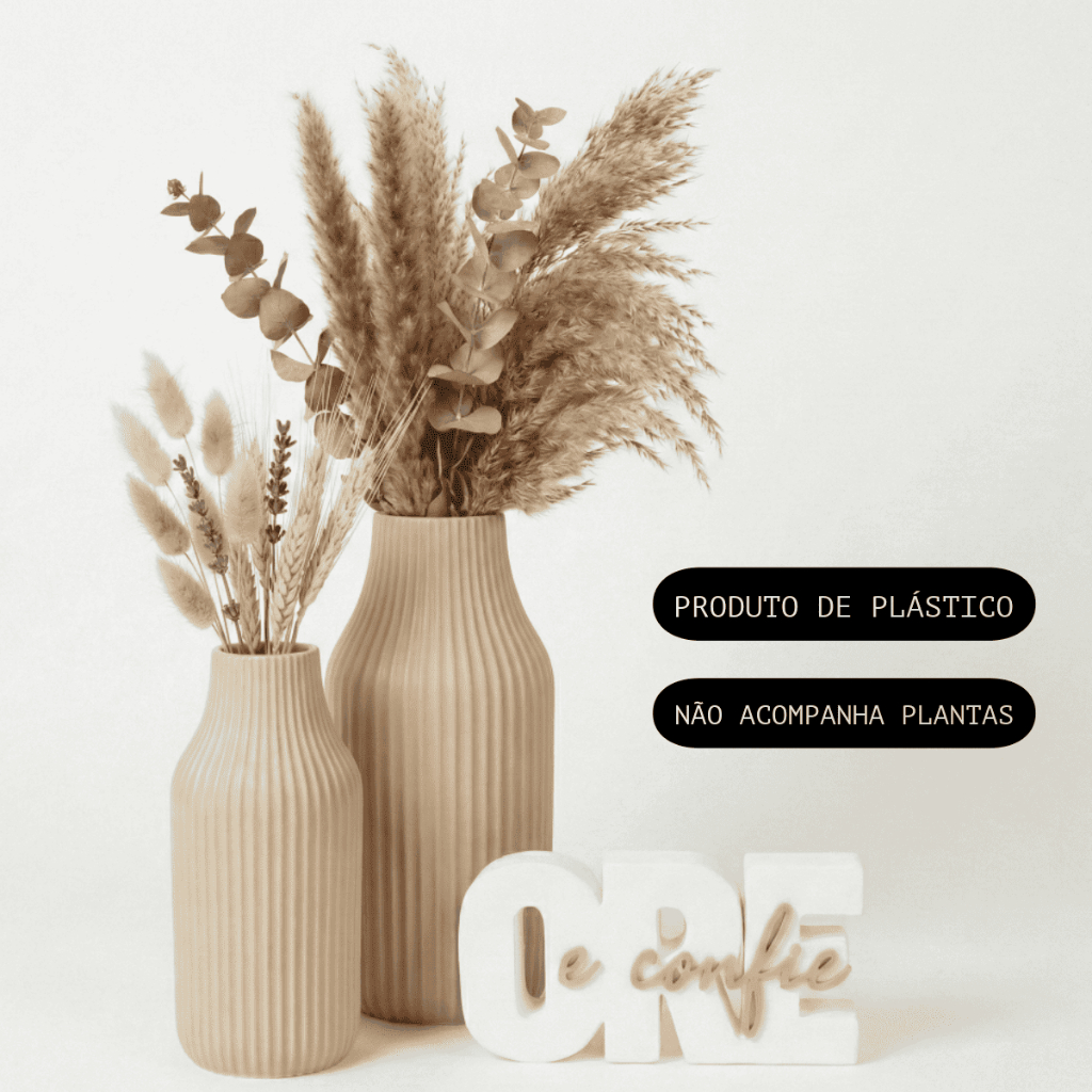 Vasos Minimalistas e Frase "Ore e Confie" – Kit Decorativo Religioso de Fé e Estilo em Oferta na Shopee