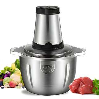 Moedor 110v/220V Elétrico Triturador 2L Potente Carne Picador Legumes Inox Pronta Entrega
