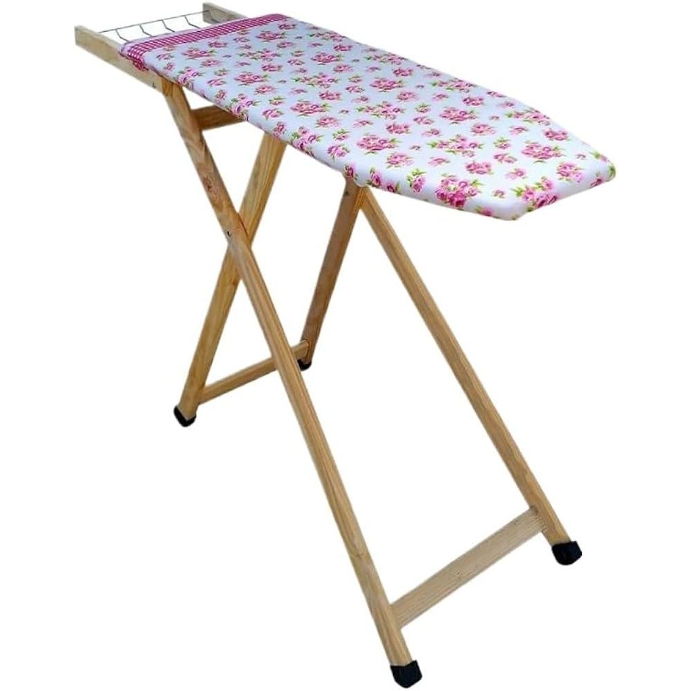 Imagem Mesa Tabua de Passar Roupas de Madeira com Regulagem Altura e porta Ferro