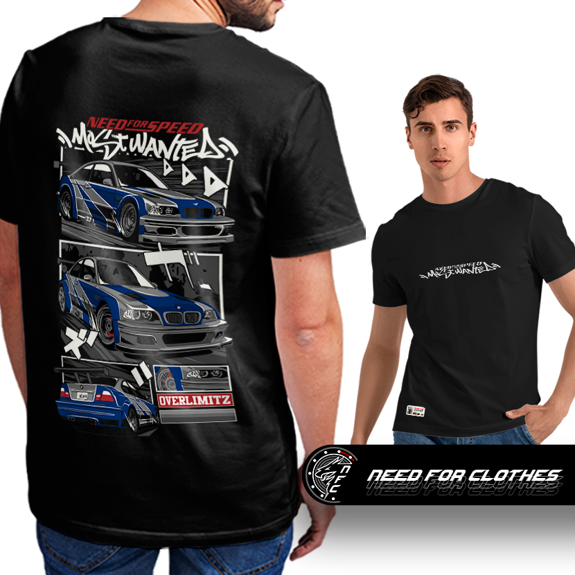 Camiseta BMW M3 E46 Need for Speed Most Wanted Street Racing JDM Drift Performance Tuning