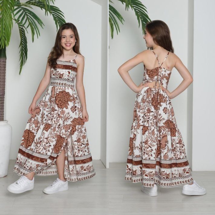 VESTIDO INFANTIL JUVENIL TRÊS MARIAS FLORAL