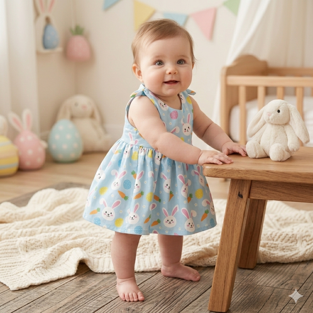 Vestido de Páscoa Para Ensaio Fotográfico Bebê Infantil Menina Coelho 01 Peça em Oferta na Shopee