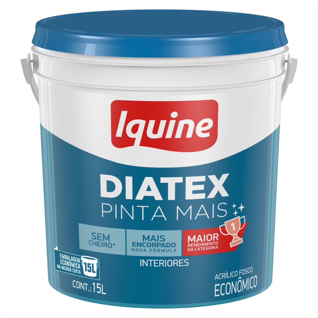 Tinta Acrílica Econômica Diatex Pinta Mais Iquine - Balde 15 litros Cores