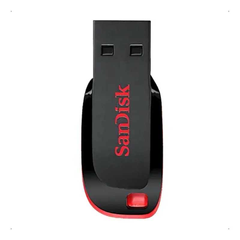 Pendrive SanDisk Cruzer Blade 128GB 2.0 preto e vermelho
