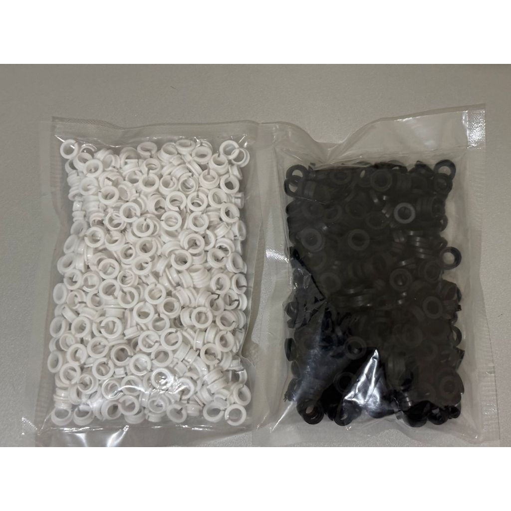 Kit 10 Borrachinhas branca e preta + 10 Parafuso Para Barra De Agulha Maquina De Bordado SWF