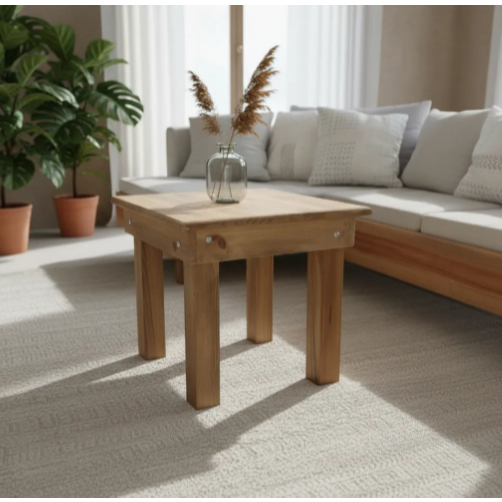 Mesinha de canto Mesa baixa quadrada 50 cm em Oferta na Shopee