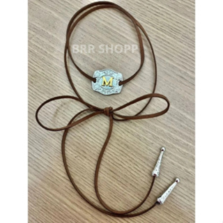 Colar gravatinha country lançamento rodeio acessório western personalizado inicial banho ouro em Oferta na Shopee