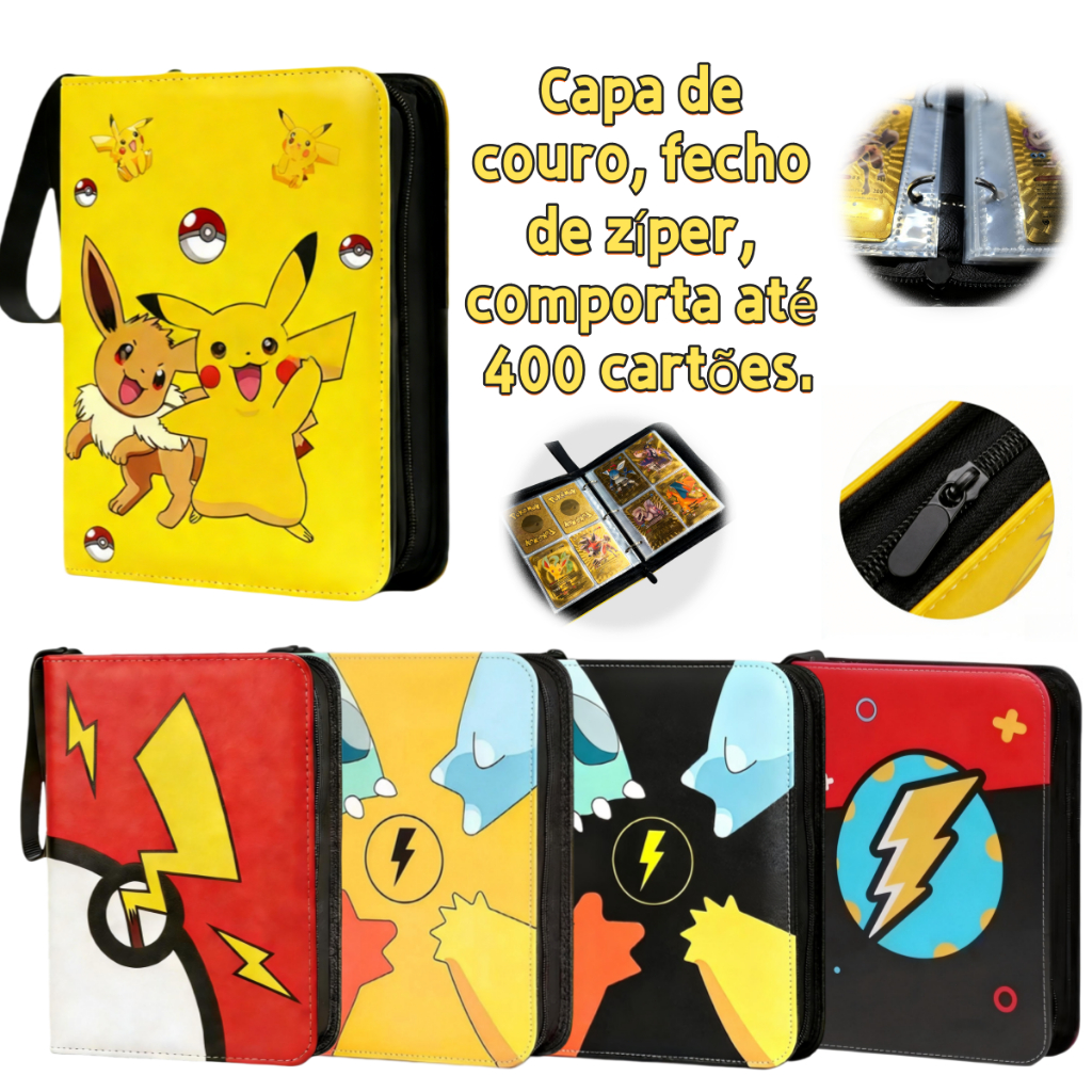 Álbum Porta Cartas para Cartas Colecionáveis 240 / 400 Cartas Organizador de Cards Não Inclui Cartas