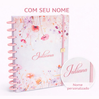 Caderno 10 Matérias CAPA DURA com NOME em Oferta na Shopee