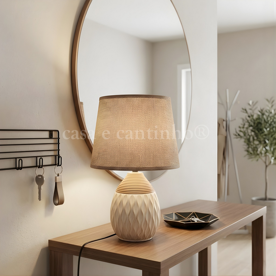 Luminária Abajur de Cabeceira Criado Mudo Mesa Sala Quarto Escritório Com Cúpula Bivolt em Oferta na Shopee