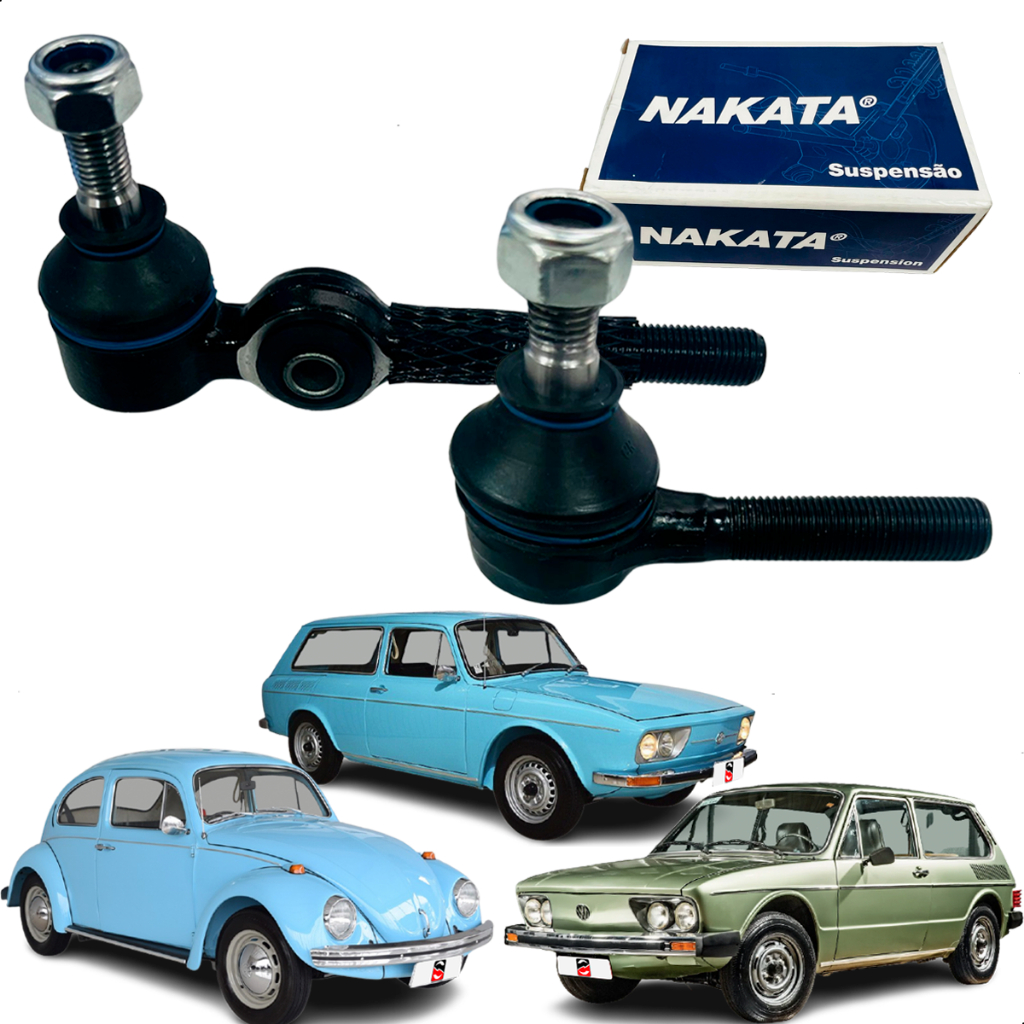 Par de Terminal Direção Fusca Brasilia Nakata N130 N129