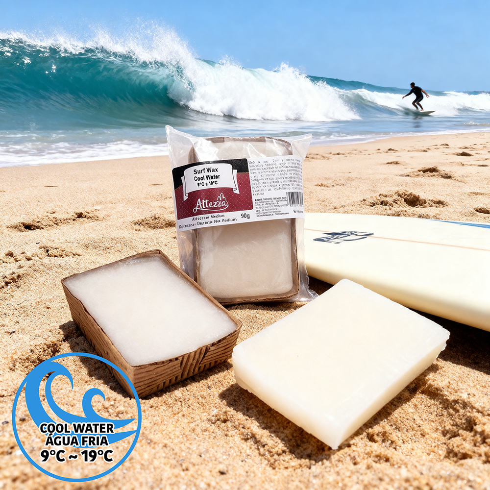 1 Parafina Surf Wax Cool Water Soft Altezza 90g a Melhor do Mercado Para Prancha de Surf Água Fria - Entrega Rápida