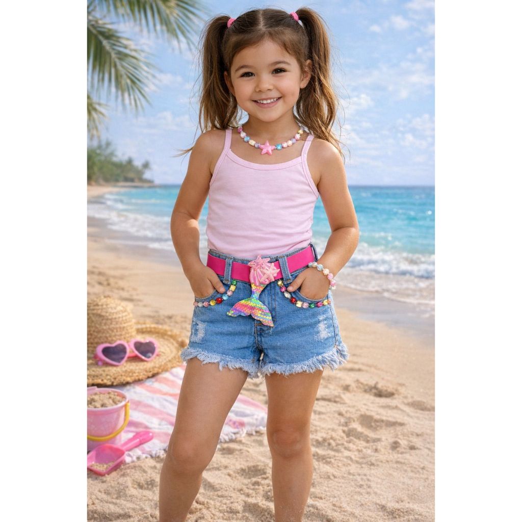 Shorts Jeans Feminino Infantil