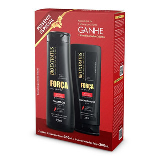Kit Bio Extratus Shampoo + Condicionador Força Pimenta 350ml + 200ml  Crescimento Capilar