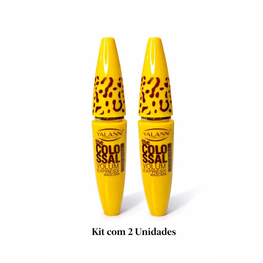 Máscara de Cílios Yalanni Colossal Express Olho de Gato Volume Express definição alongamento
