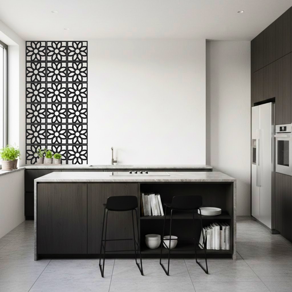 Painel Vazado em MDF Tipo Cobogó – Decoração de Parede 20x20cm