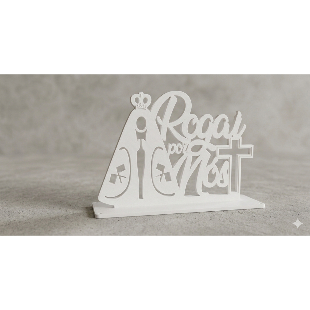 Nossa Senhora Aparecida Rogai Por Nós 3D Enfeite Decorativo Edition - Decoração Religiosa Mesa