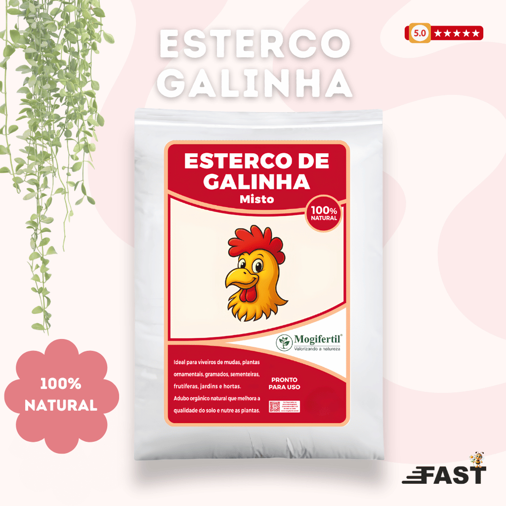 Esterco de Galinha 5Kg Mogifertil Adubo Natural para Planta, Horta, Jardinagem e Substrato Orgânico em Oferta na Shopee