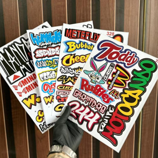 Kit 4 Cartelas Adesivos Vinil 30x20cm Moto Carro Bike 01 À Prova d’Água Alta Fixação em Oferta na Shopee
