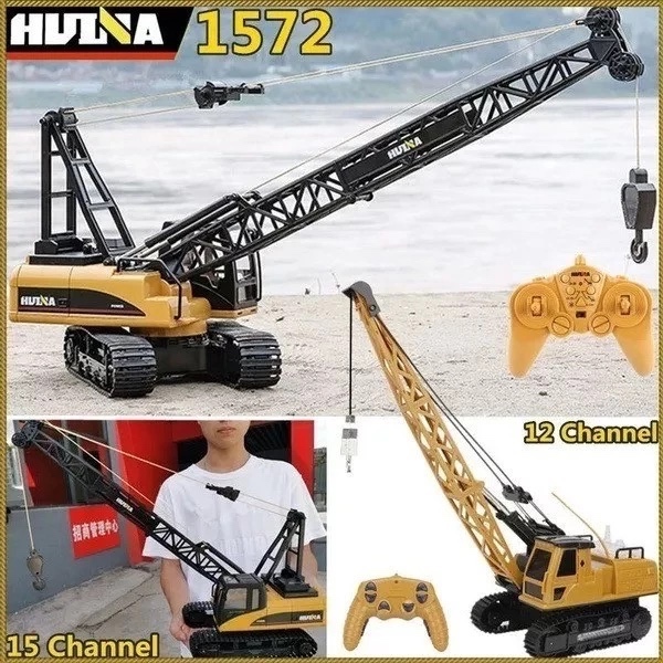 Guindaste De Controle Remoto Huina 1572 - Escala 1:14 Movimentos realistas - reforçado - colecionáveis