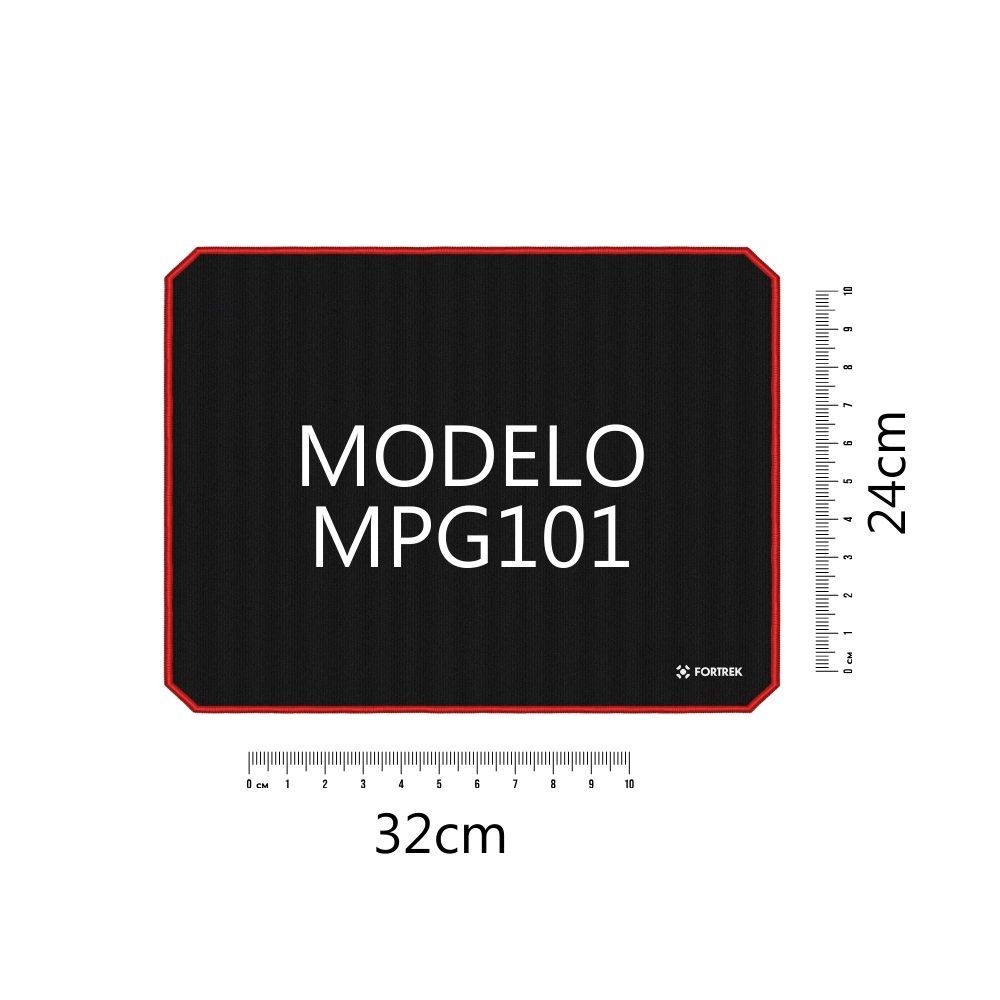 Mouse Pad Gamer (32x24cm) SPEED MPG101 Vermelho FORTREK / MousePed Full Grip / MousePad Com Costura