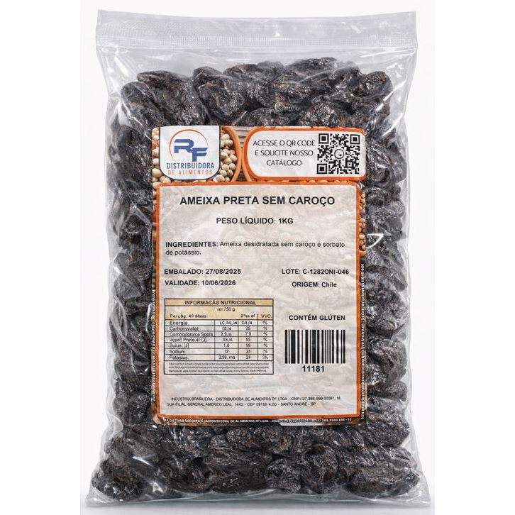 Ameixa Seca sem Caroço - 1kg em Oferta na Shopee