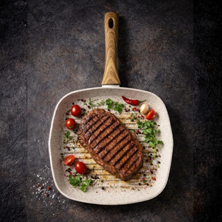 Frigideira Grill Cerâmica 28cm Antiaderente Indução Alumínio Cabo Soft Touch Universal em Oferta na Shopee