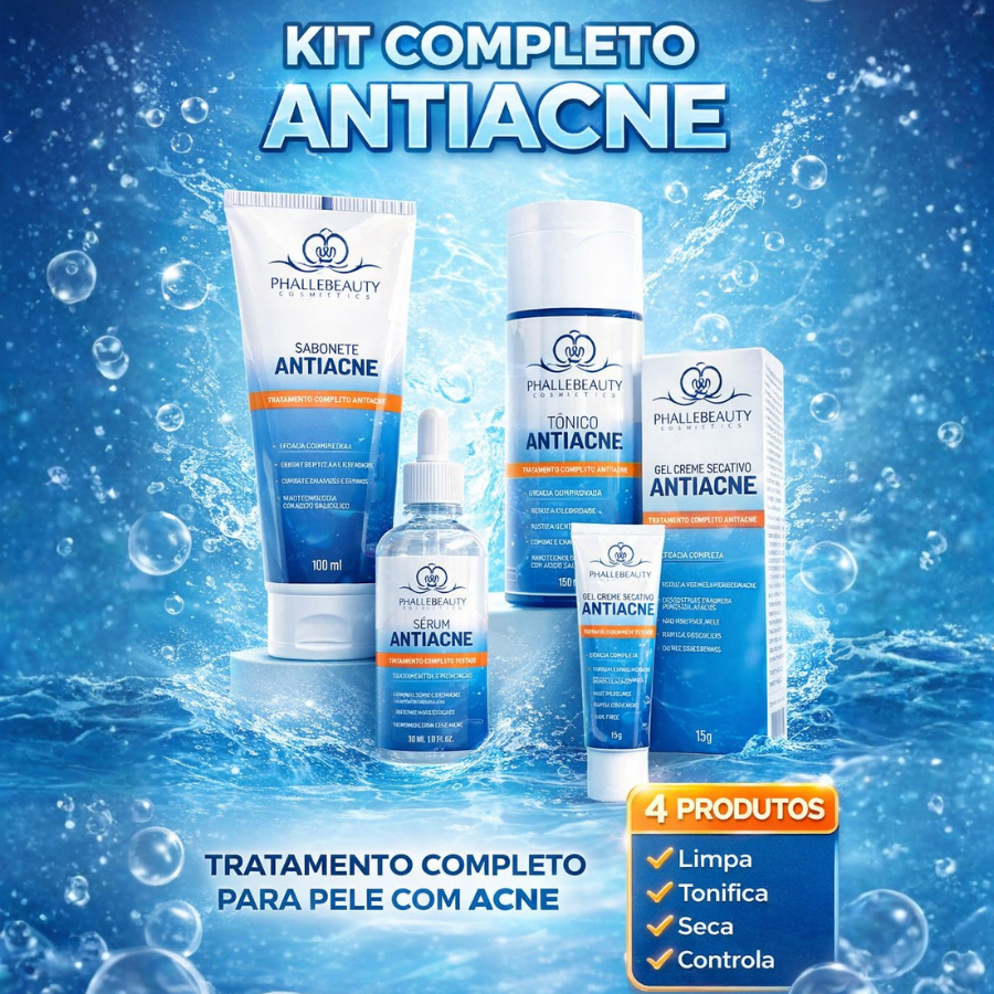 Kit Skin Care Anti Acne Completo Phallebeauty