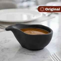 Molheira Cerâmica Oval Orgânico Preto Matte 40ml Porto Brasil
