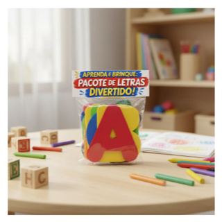Letras Em Eva Alfabeto Kit Completo Gicante  + Numeros com os Sinais 45 Peças 15 CM em Oferta na Shopee