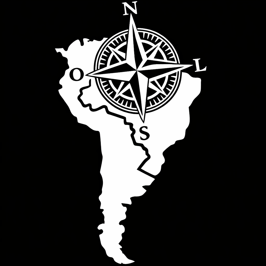 Adesivos Rosa dos ventos/bússola/norte sul leste oeste Adesivo Rosa dos ventos América do Sul