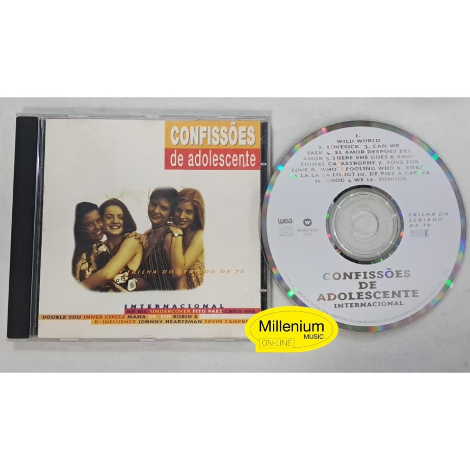 CD Confissões De Adolescente Trilha Internacional  Do Seriado Novela 1994 Original Gravadora Colecionador Ótimo Estado