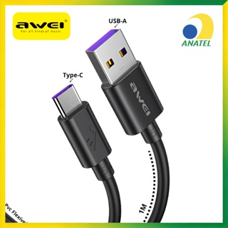 Cabo USB Tipo C Awei CL-110T Carregamento Rápido Turbo Original Xiaomi Android iOS para iPhone 15 16 em Oferta na Shopee