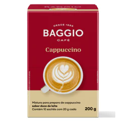 Baggio Café Cappuccino Sachê - Caixa com 10 Sachês