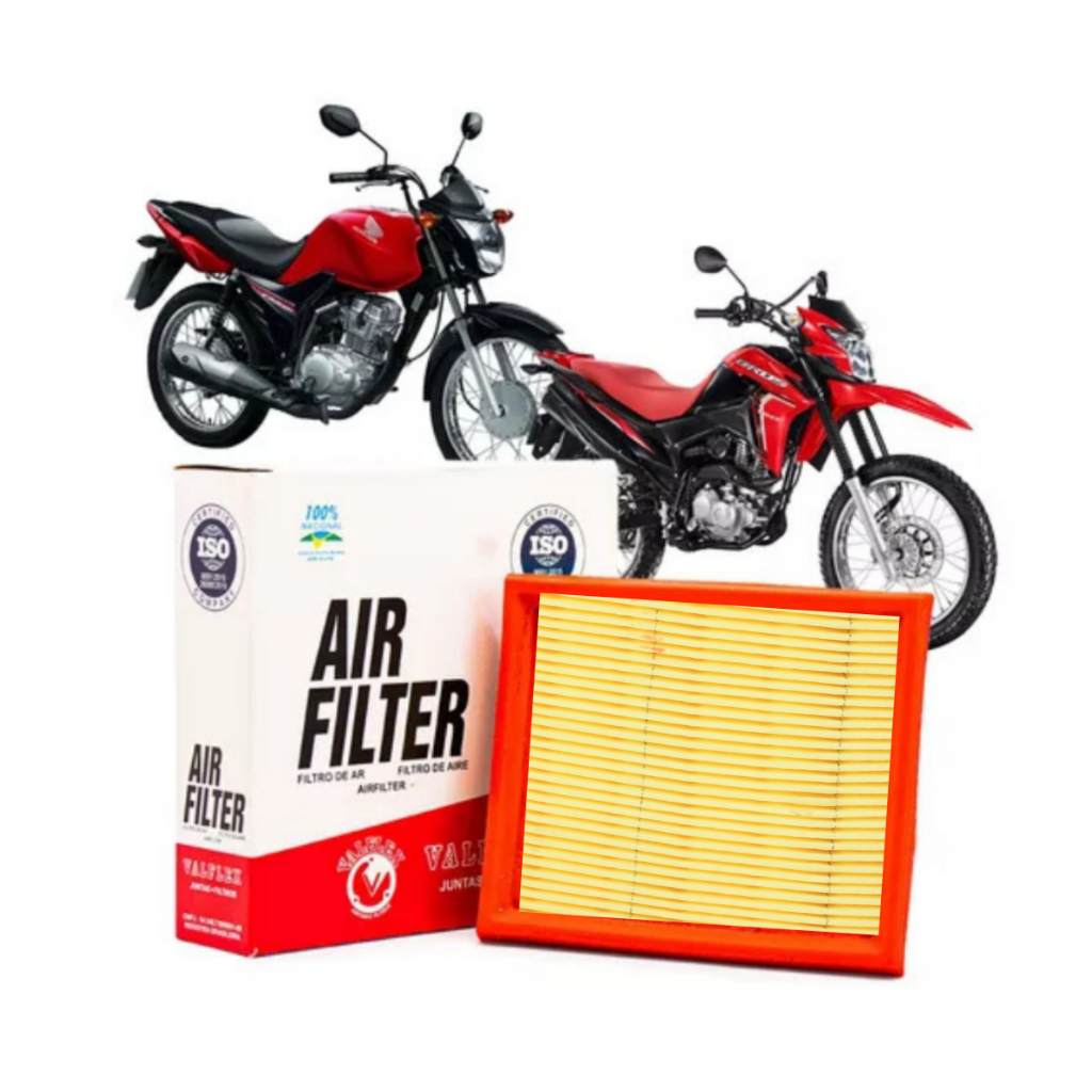 Filtro Ar Honda CG 150 Titan Fan 2009 a  2013 Bros 125 150 160 2003 a 2018 Pop 100 110i 2017 a 2026