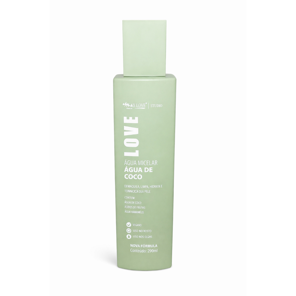 Água Micelar Água de Coco  Max Love – Limpeza, Hidratação e Proteção para a Pele