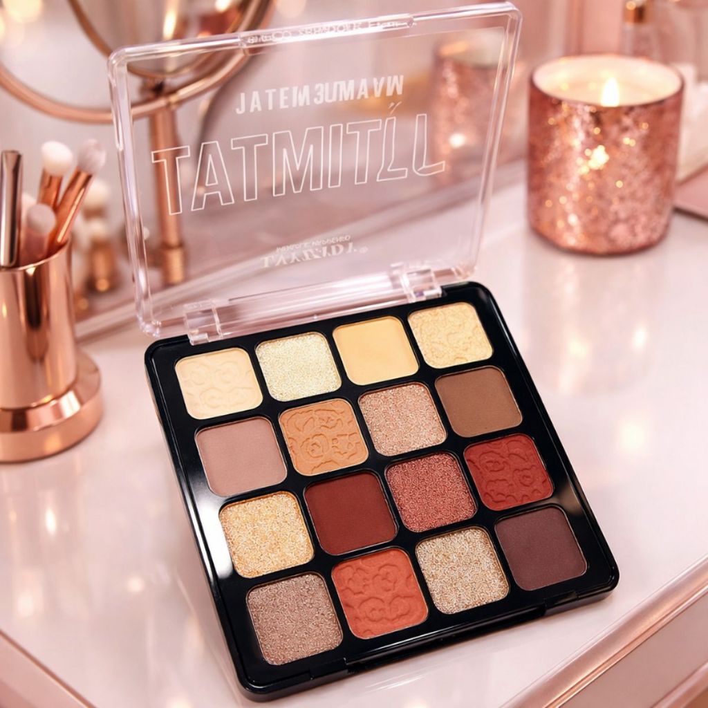 Paleta de Sombras 11 e 16 Cores - Cintilantes e Opacas 9 x 8 cm