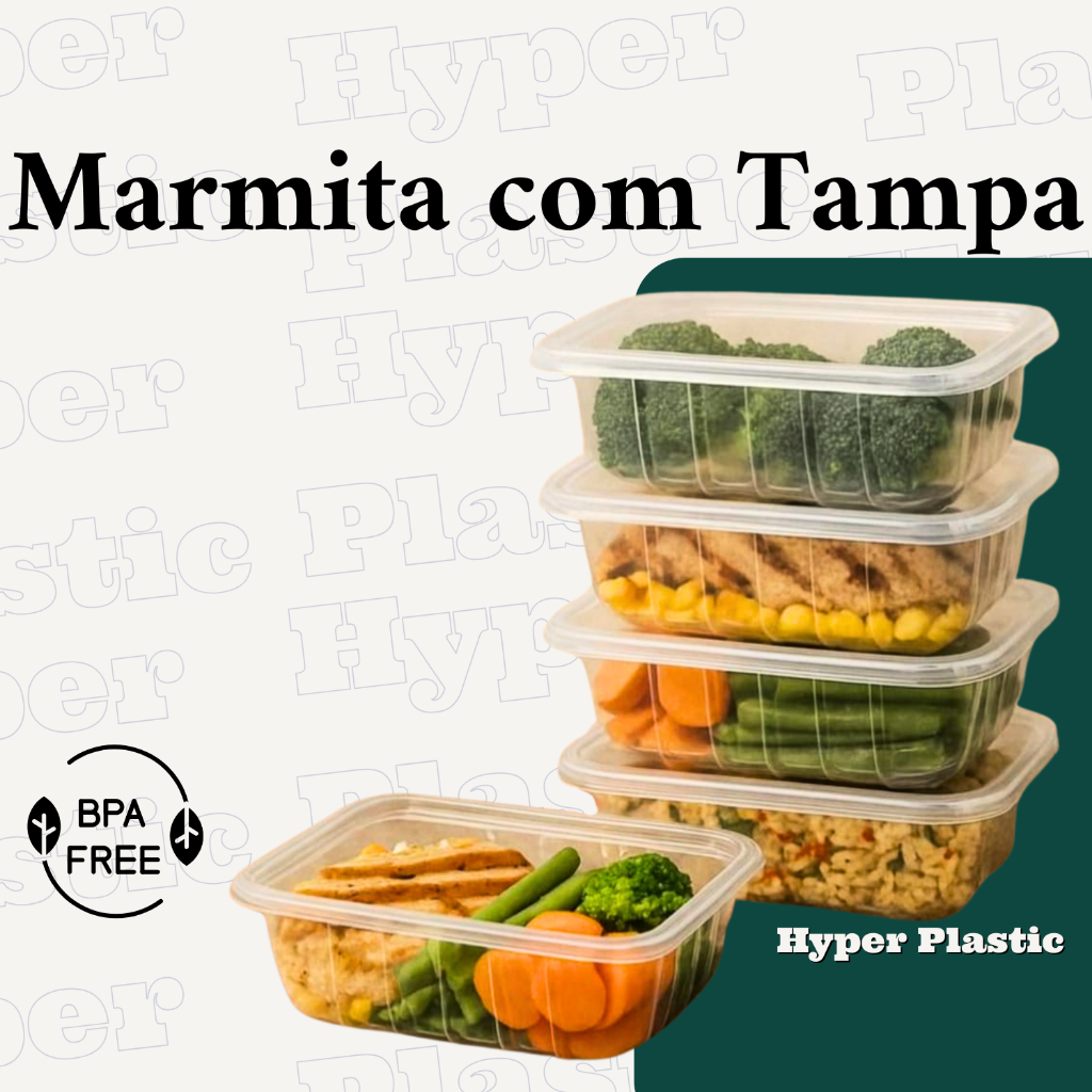 Pote Marmita 350mL 500mL 750mL 1000mL Freezer Microondas Fitness Comida Congelada Marmitex em Oferta na Shopee