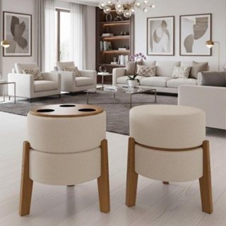 Kit PUFE Puff Porta Copos - 2unidades - Banqueta - Banco - Porta copos em Oferta na Shopee