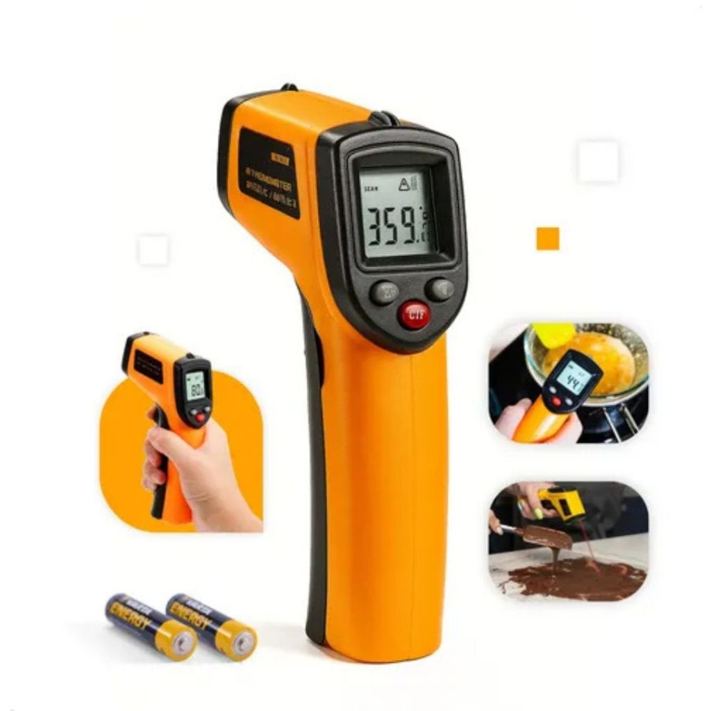 Termômetro Industrial Digital Infravermelho Laser Medição Temperatura Industrial -55ºc até 400ºc