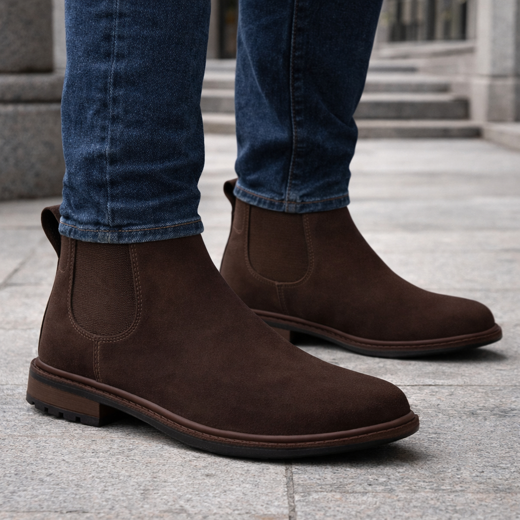 Bota Chelsea Masculina Botina Casual Couro Camurça Original Resistente e Macio em Oferta na Shopee