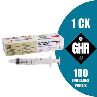 Seringa Descartável 05 Ml Luer Lock Estéril C/100 Und - Descarpack em Oferta na Shopee