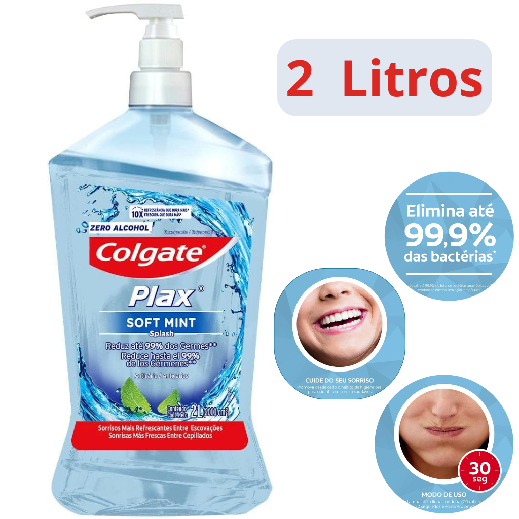 Enxaguante Bucal Colgate Plax Soft Mint 2L