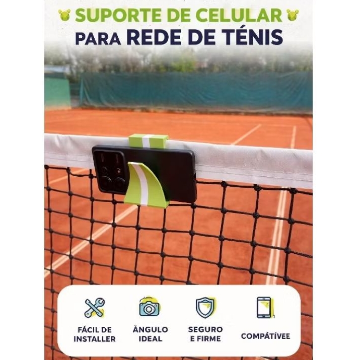 Suporte Para Celular Para Tênis Vôlei Fut Vôlei Gravação de Partida Top Novidades