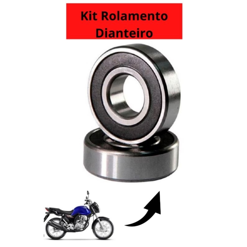 Kit Rolamento Roda Dianteira Moto Honda Titan Cg Fan 125 150 160 Start 160 Qualidade Premium