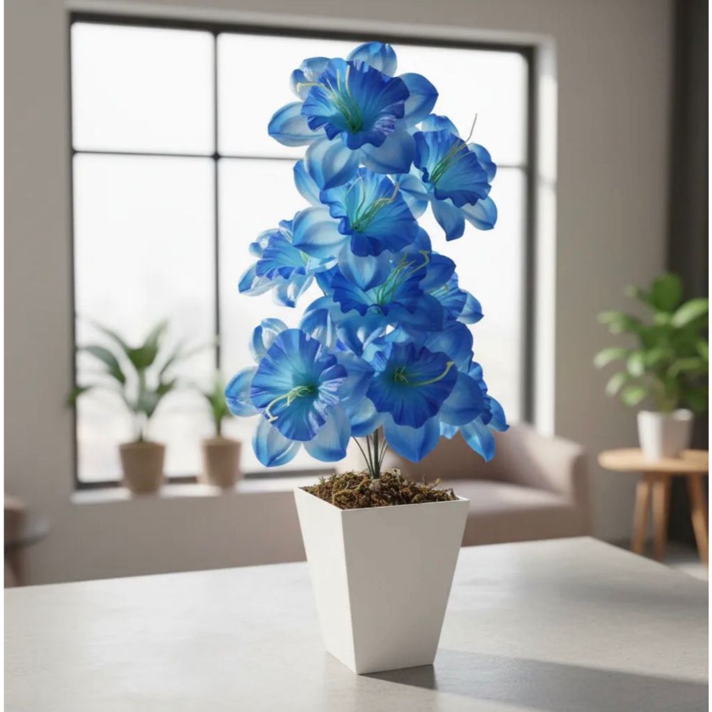 Vaso completo Flores Artificiais grande 48cm Vaso Madeira Cravo Flores em Oferta na Shopee