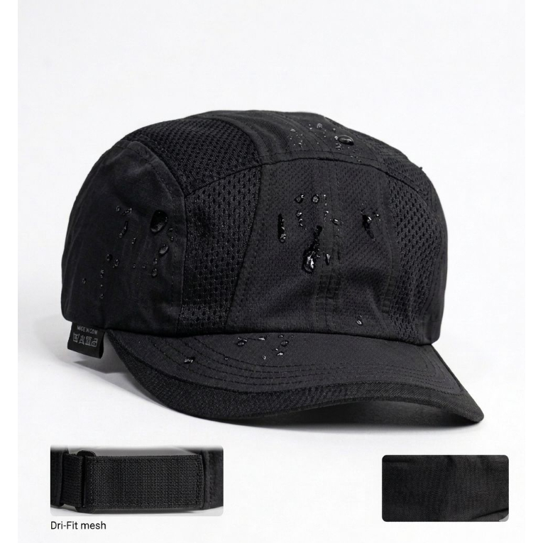 Boné Running 5 Panel Dry Fit Respirável Esportivo Mesh Ajustável Corrida Academia